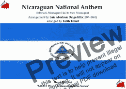 page one of Nicaraguan National Anthem (Salve a ti, Nicaragua -Hail to thee, Nicaragua)) for Brass Quintet (MFAO World National Anthem Series)