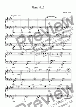 page one of Piano No.5