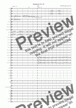 page one of Symphony No 92 1st movt