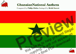 page one of Ghanaian National Anthem (God Bless Our Homeland Ghana) for Brass Quintet (MFAO World National Anthem Series)