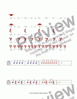 page one of Basic Rhythms Worksheet 7