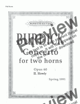 page one of Concerto for two horns, Op. 60 No. 2