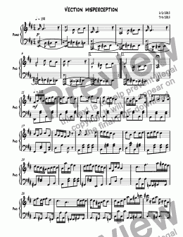 page one of Ragtime #118 in D Major Vection misperception