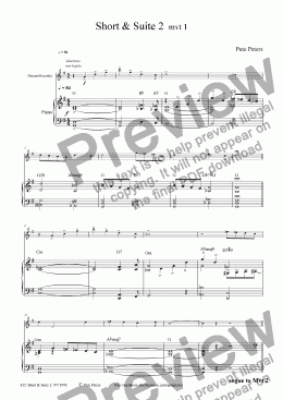 page one of Short & Suite 2 Mvts 1,2,3.(solo inst + pno)