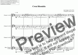page one of Cwm Rhondda for Clarinet Choir