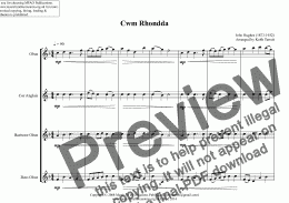 page one of Cwm Rhondda Oboe Quartet