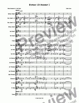 page one of Symphony 104 Movement 2