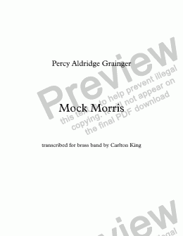 page one of Mock Morris