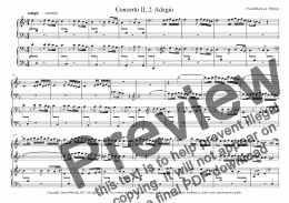 page one of Bach/Vivaldi Organ/2 Violin Concerto II arr Piano Duet 2. Adagio