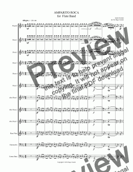 page one of AMPARITO ROCA for Flute Choir