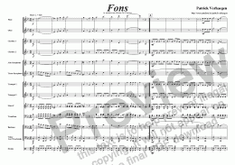 page one of Fons (march for wind band)