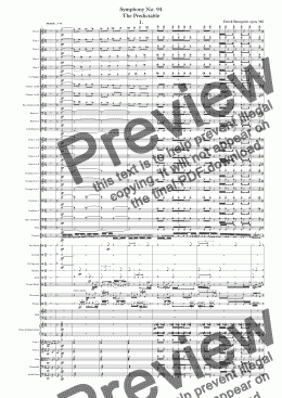 page one of Symphony No 94 The Predictable 1st movt