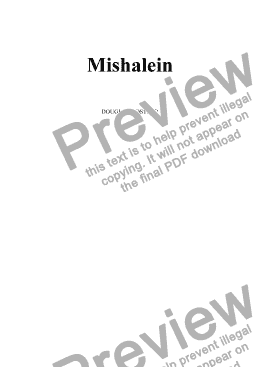 page one of Mishalein