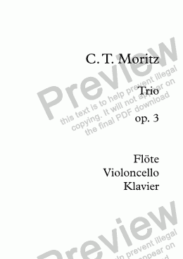 page one of Moritz, C. T., Klaviertrio (fl, vc, kl) op. 3