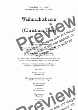 page one of FRANZ LISZT: Weihnachtsbaum (Christmas Tree) (arr. for symphony orchestra)