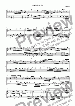 page one of J.S.Bach - Goldberg Variations  16