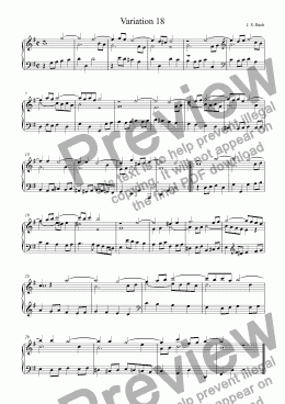 page one of J.S.Bach - Goldberg Variations  18