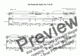 page one of Air from the Suite No. 3 in D for Flute & Keyboard