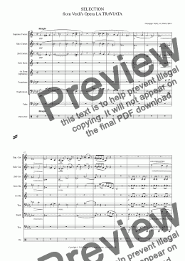 page one of SELECTION from Verdi’s Opera LA TRAVIATA