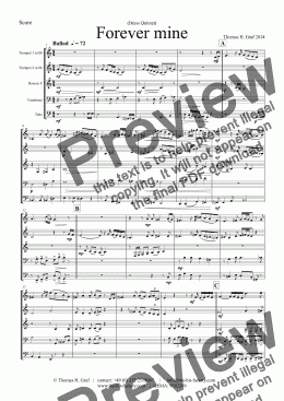 page one of Forever mine - Ballad (Brass Quintet)