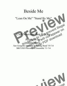 page one of Beside Me