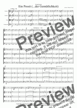 page one of Ein Prosit (...der Gemütlichkeit) - String Quartet