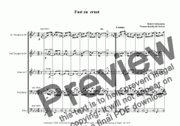 page one of Fast zu  ernst for Brass Quintet
