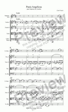 page one of Franck Panis Angelicus  