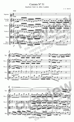 page one of Cantata Nº 51  Jauchzet  Gott  in  allen  Landen