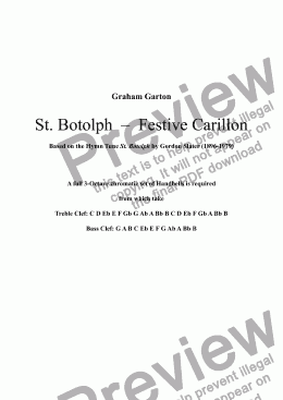 page one of HANDBELLS – St. Botolph  -  Festive Carillon based on Hymn Tune’ St.Botolph’ (See also Pachelbel Canon arr.)