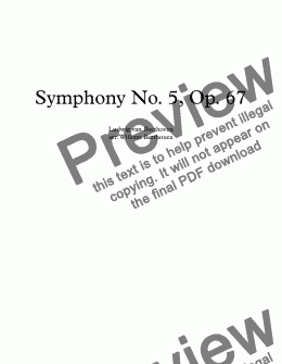 page one of Beethoven Symphony No. 5, Op. 67 - Allegro con brio