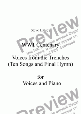 page one of Voices from the Trenches
