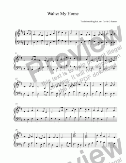 page one of Easy Piano: Waltz "My Home"