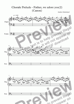 page one of Chorale Prelude - Father, we adore you(2) (Canon)