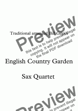 page one of English Country Garden