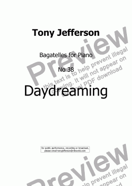 page one of Daydreaming