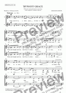 page one of GRACE - No.101 of 252 GARTON GRACES Mainly for  Female Voices but sometimes Mixed. ’BYWAYS’ GRACE SA a cappella