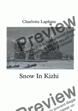 page one of Snow In Kizhi