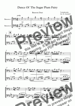 page one of Dance Of  The Sugar Plum Fairy: Bassoon Duet