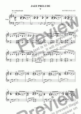page one of Jazz Prelude no.5