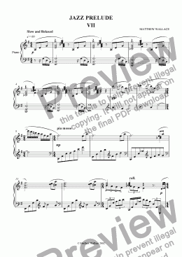 page one of Jazz Prelude no.7