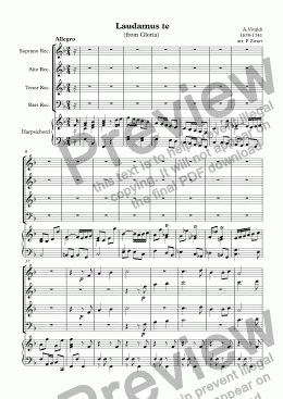 page one of Laudamus te (Vivaldi)