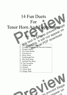 page one of 14 Fun Duets For Tenor Horn And Euphonium
