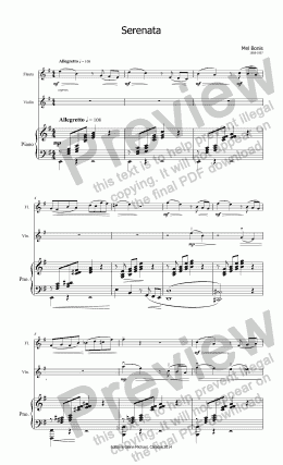 page one of Bonis, Trio for flute, violin Piano