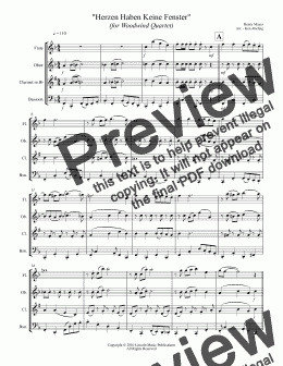 page one of Polka - Herzen Haben Keine Fenster (Woodwind Quartet)