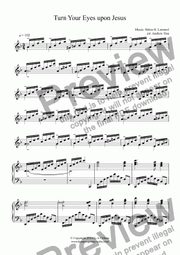 page one of Turn Your Eyes upon Jesus - Solo Piano