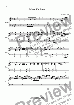 page one of Labour For Jesus - Solo Piano