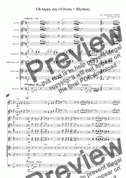 page one of Oh happy day (4 Horns + Rhythm) - Jazz Band