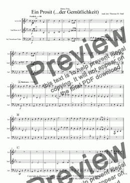 page one of Ein Prosit (...der Gemütlichkeit) - Brass Trio
