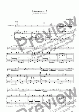 page one of Intermezzo 2 (Recorder+Piano)